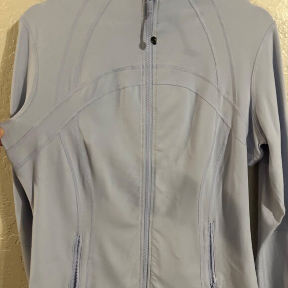 Lululemon Plus Size Baby Blue Long Sleeved Define Athletic Zip Up Jacket - Picture 4 of 10